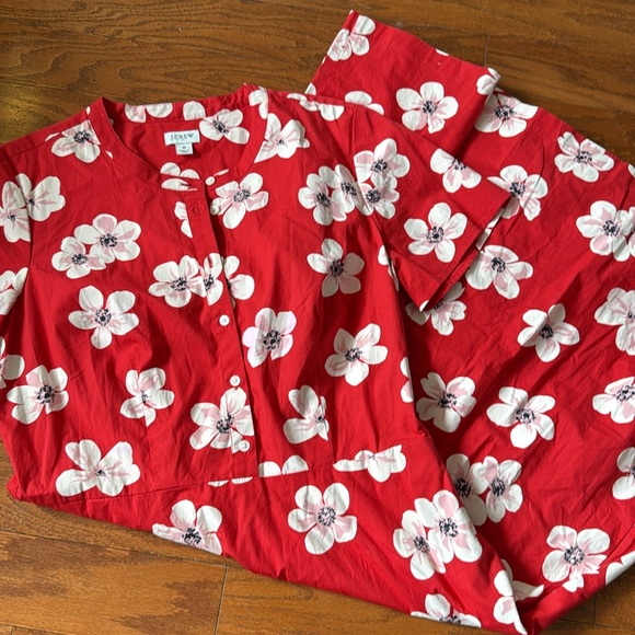 J. Crew red floral midi dress - Picture 6 of 6